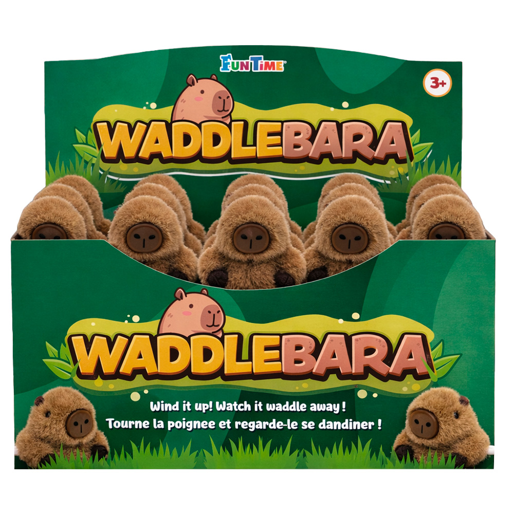 Image The WADDLEBARA - Wind-Up Plush toy Capybaras, 30 pc Counter Display
